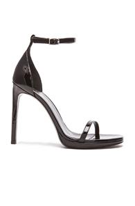 Saint Laurent Jane Patent Leather Sandals In Black