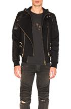 Balmain Bi Material Jacket In Black