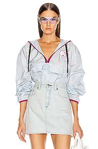 Acne Studios Osaze Face Hoodie In Blue