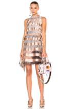 Fendi Sleeveless Mini Dress In Blue,neutrals,stripes