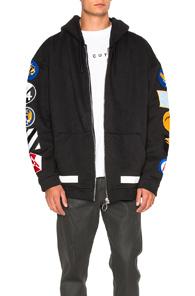Off-white Patches Hoodie In Black