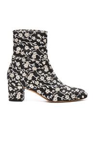 Altuzarra Callie Ankle Booties In Black,white,floral