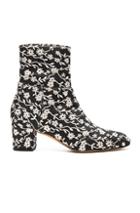 Altuzarra Callie Ankle Booties In Black,white,floral