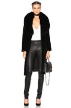 Theperfext Penelope Fur & Velvet Jacket In Black