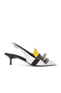 Marques ' Almeida Spiked Leather Slingback Mules In White