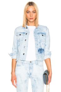 Frame Hem Jacket In Denim Light