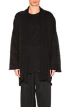 Yohji Yamamoto Big Zip Cardigan In Black