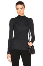 Atm Anthony Thomas Melillo Mock Neck Tee In Black