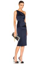 Roland Mouret Double Faced Satin Dress In Blue
