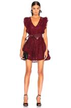 Marissa Webb Corrine Lace & Leather Dress In Red