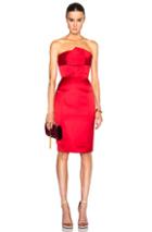 Roland Mouret Esther Satin Faille Dress In Red
