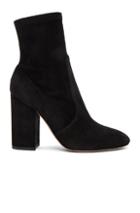 Valentino Suede Booties In Black