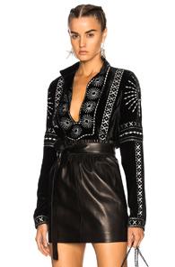 Dodo Bar Or Maria Top In Black,geometric Print,metallics
