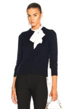 Veronica Beard Concord Mixed Media Sweater In Blue,white