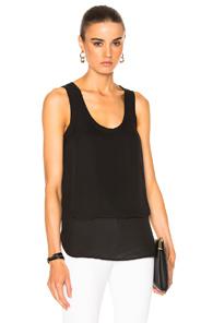 Veronica Beard Silk Tank In Black