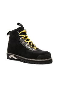 Off-white Hiking Suede Cordura Boots In Black