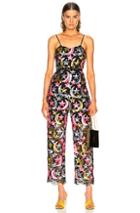 Ashish Sequin Star Moon Jumpsuit In Abstract,black,pink,metallics