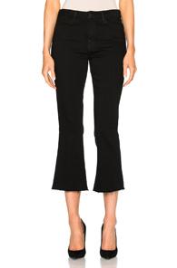 L'agence Sophia High Rise Cropped Flare In Black