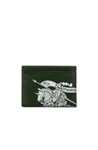Burberry Sandon Card Holder In Blue,green