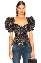 Brock Collection Trixie Top In Black,floral