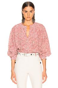 Isabel Marant Amba Top In Abstract,pink