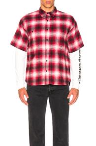 Adaptation Double Sleeve Shirt In Plaid,red