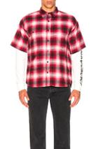 Adaptation Double Sleeve Shirt In Plaid,red