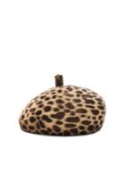 Lola Hats Frenchy Beret In Brown,animal Print