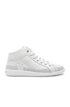 Maison Margiela Lace Up Leather Sneakers In White