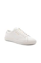 Saint Laurent Leather Andy Low-top Sneakers In White