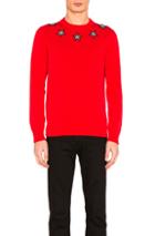 Givenchy Star Collar Sweater In Red