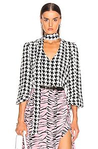 Rixo Moss Top In Abstract,black,white