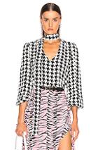 Rixo Moss Top In Abstract,black,white