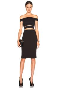 Nicholas Ponti Off Shoulder Strap Dress In Black