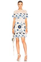 Sea Flutter Dress In Abstract,white,blue
