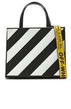 Off-white Small Diagonal Box Bag In Black,stripes