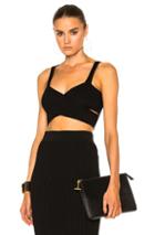 Cushnie Et Ochs Cross Over Bra Top In Black