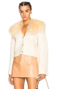Sea Fur Collar Sweater In White