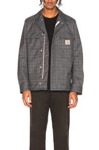 Junya Watanabe X Carhartt Laminated Jacket In Gray,checkered & Plaid