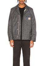 Junya Watanabe X Carhartt Laminated Jacket In Gray,checkered & Plaid