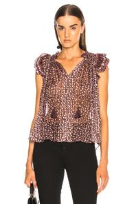 Ulla Johnson Doria Top In Floral,purple