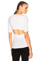 T By Alexander Wang Modal Spandex Back Slit Tee In White