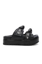 Alexander Mcqueen Leather Sandals In Black