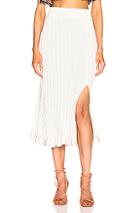 Chloe Ruffle Midi Skirt In White