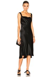 Protagonist New Draped Slip Dress In Black