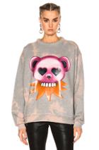Acne Studios Fint Bear Sweater In Gray,pink,tie Dye & Ombre