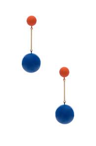 Jw Anderson Sphere Drop Earring In Blue
