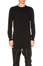 Rick Owens Long Sleeve Level Tee In Black