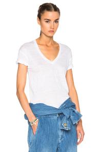 Isabel Marant Maik Linen Tee In White