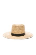 Janessa Leone Ruth Boater Hat In Brown